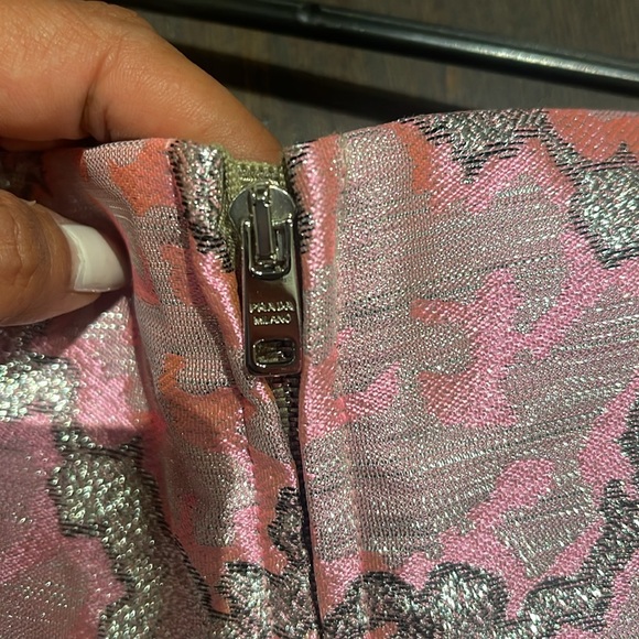 PRADA Pink Metallic Strapless Bustier Top NWT - Picture 7 of 8